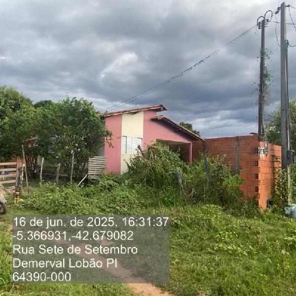 Vende-se em Demerval Lobao-PI  Casa, 65.82 de área total, 65.82 de área privativa,  2_qto(s), WC, 1_sala(s), cozinha, Terraco.