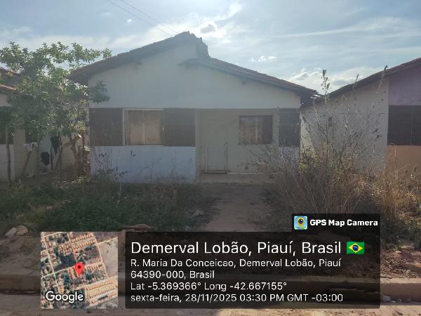 Vende-se em Demerval Lobao-PI  Casa, 58.50 de área total, 58.50 de área privativa, 174.30 de área do terreno,  2_qto(s), varanda, a.serv, WC, 1_sala(s), cozinha, Terraco.