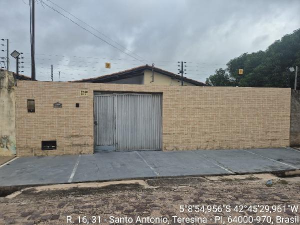 Vende-se em Teresina-PI  Casa, 60.00 de área total, 60.00 de área privativa, 250.00 de área do terreno,  3_qto(s), a.serv, WC, 1_sala(s), cozinha.