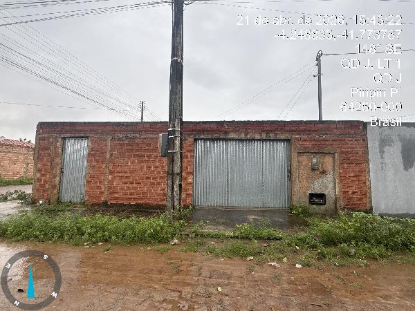 Vende-se em Piripiri-PI  Casa, 61.44 de área total, 61.44 de área privativa, 250.00 de área do terreno,  3_qto(s), a.serv, WC, 1_sala(s), cozinha, 1_vaga(s) de garagem.