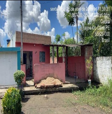 Vende-se em Lagoa Do Carro-PE  Casa, 62.56 de área privativa, 160.79 de área do terreno,  2_qto(s), a.serv, WC, 1_sala(s), cozinha, Terraco.