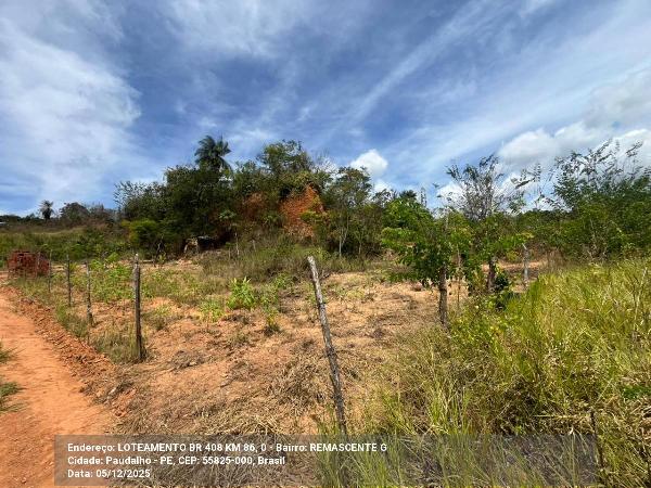 Vende-se em Paudalho-PE  Terreno, 2092.29 de área do terreno.