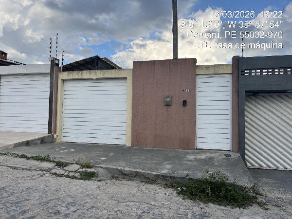Vende-se em Caruaru-PE  Casa, 80.00 de área total, 52.82 de área privativa, 180.00 de área do terreno,  3_qto(s), a.serv, WC, 1_sala(s), cozinha, Terraco, 2_vaga(s) de garagem.