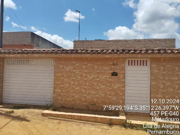 Vende-se em Cha De Alegria-PE  Casa, 57.81 de área privativa, 127.50 de área do terreno,  2_qto(s), a.serv, WC, 1_sala(s), cozinha, Terraco, 1_vaga(s) de garagem.