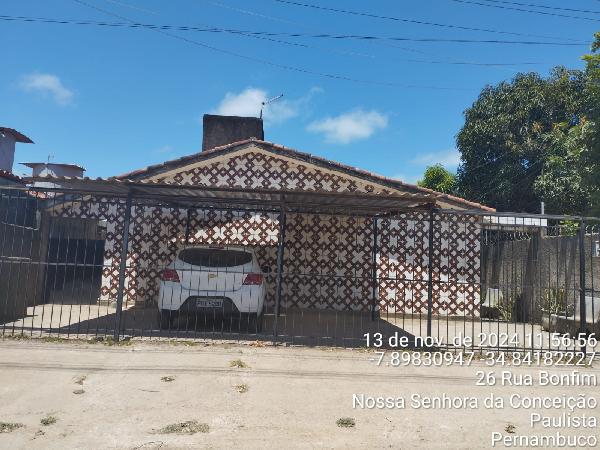 Vende-se em Paulista-PE  Casa, 54.78 de área total, 54.78 de área privativa, 360.00 de área do terreno,  3_qto(s), a.serv, WC, 1_sala(s), cozinha, Terraco, 1_vaga(s) de garagem.