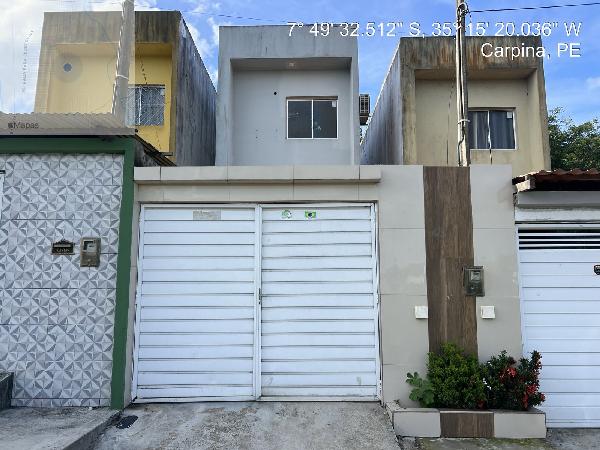 Vende-se em Carpina-PE  Casa, 61.16 de área total, 61.16 de área privativa, 80.00 de área do terreno,  2_qto(s), a.serv, WC, 1_sala(s), 1 lavabo(s), cozinha, 1_vaga(s) de garagem.