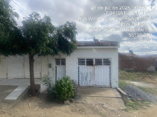 Vende-se em Santa Cruz Do Capibaribe-PE  Casa, 80.00 de área total, 80.00 de área privativa, 105.00 de área do terreno,  2_qto(s), a.serv, WC, 1_sala(s), cozinha, Terraco.