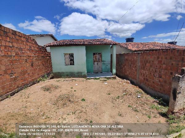 Vende-se em Cha De Alegria-PE  Casa, 55.74 de área total, 55.74 de área privativa, 91.00 de área do terreno,  2_qto(s), WC, 1_sala(s), cozinha.