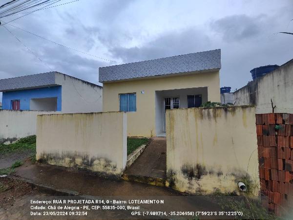 Vende-se em Cha De Alegria-PE  Casa, 57.81 de área privativa, 127.50 de área do terreno,  2_qto(s), a.serv, WC, 1_sala(s), cozinha, Terraco, 1_vaga(s) de garagem.