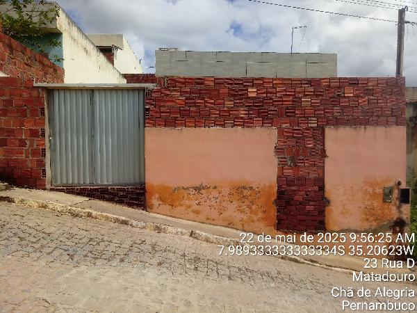 Vende-se em Cha De Alegria-PE  Casa, 57.81 de área total, 57.81 de área privativa, 140.25 de área do terreno,  2_qto(s), a.serv, WC, 1_sala(s), cozinha, Terraco.