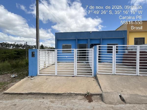 Vende-se em Carpina-PE  Casa, 48.25 de área total, 48.25 de área privativa, 70.00 de área do terreno,  2_qto(s), a.serv, WC, 1_sala(s), cozinha, 1_vaga(s) de garagem.
