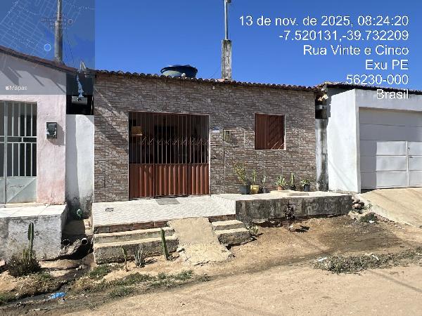 Vende-se em Exu-PE  Casa, 122.20 de área total, 87.50 de área privativa, 122.20 de área do terreno,  3_qto(s), a.serv, WC, 1_sala(s), cozinha, Terraco.