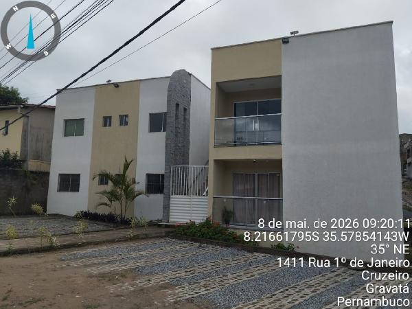 Vende-se em Gravata-PE  apto, 51.88 de área total, 51.88 de área privativa,  2_qto(s), varanda, a.serv, WC, 1_sala(s), cozinha.
