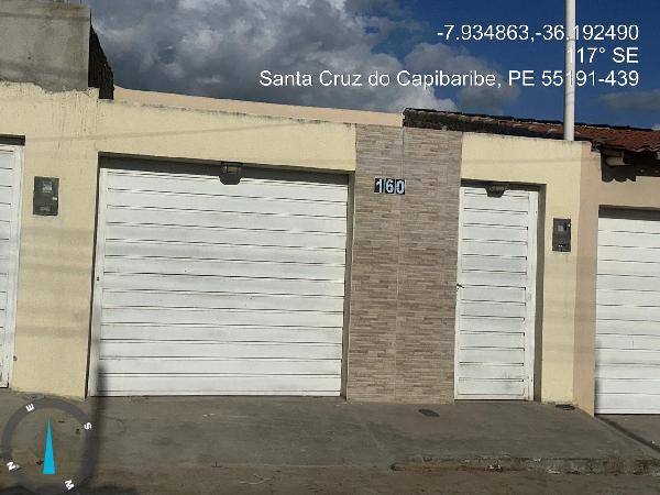 Vende-se em Santa Cruz Do Capibaribe-PE  Casa, 65.21 de área total, 65.21 de área privativa, 100.80 de área do terreno,  2_qto(s), a.serv, WC, 1_sala(s), cozinha.