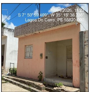 Vende-se em Lagoa Do Carro-PE  Casa, 55.00 de área privativa, 76.65 de área do terreno,  2_qto(s), a.serv, WC, 1_sala(s), cozinha.