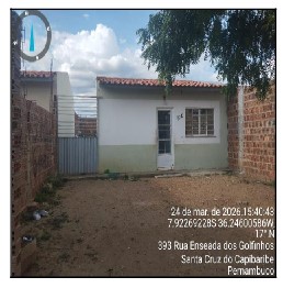 Vende-se em Santa Cruz Do Capibaribe-PE  Casa, 46.30 de área privativa, 148.20 de área do terreno,  2_qto(s), a.serv, WC, 1_sala(s), cozinha.