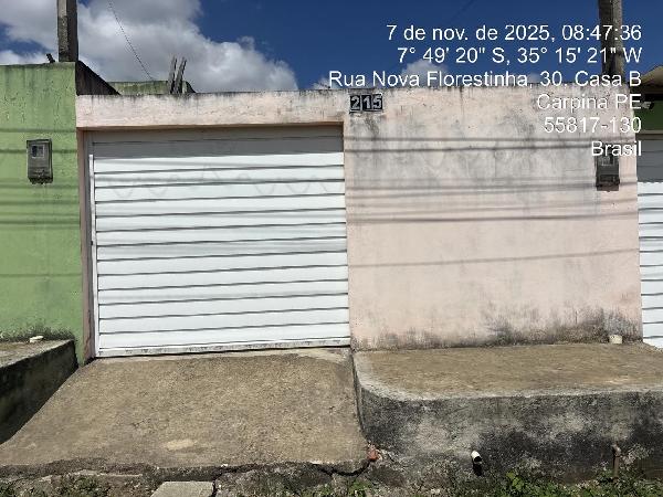 Vende-se em Carpina-PE  Casa, 54.99 de área total, 54.99 de área privativa, 100.00 de área do terreno,  2_qto(s), a.serv, WC, 1_sala(s), cozinha, 1_vaga(s) de garagem.