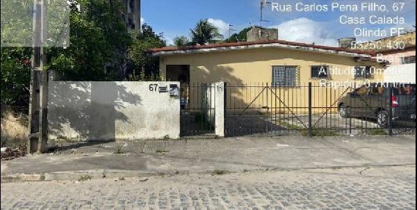 Vende-se em Olinda-PE  Casa, 120.00 de área total, 61.20 de área privativa, 120.00 de área do terreno,  2_qto(s), a.serv, WC, 1_sala(s), cozinha, Terraco.