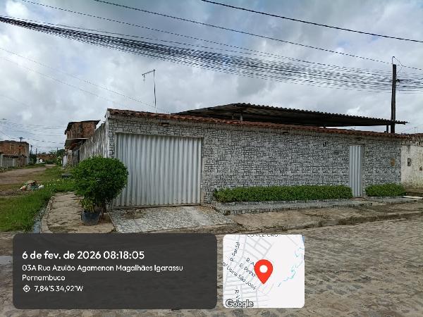 Vende-se em Igarassu-PE  Casa, 57.37 de área total, 57.37 de área privativa, 300.00 de área do terreno,  2_qto(s), a.serv, WC, 1_sala(s), cozinha, 1_vaga(s) de garagem.