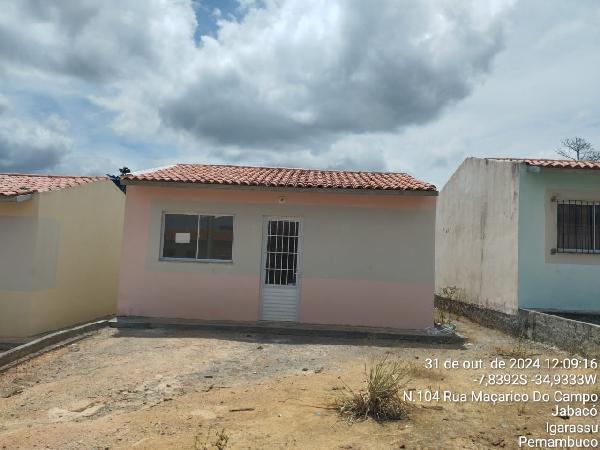 Vende-se em Igarassu-PE  Casa, 46.30 de área privativa, 144.00 de área do terreno,  2_qto(s), a.serv, WC, 1_sala(s), cozinha.