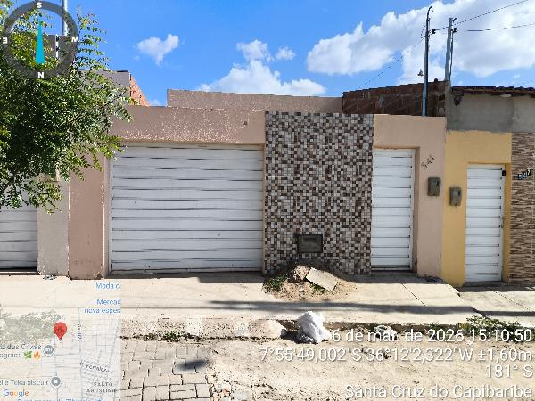 Vende-se em Santa Cruz Do Capibaribe-PE  Casa, 67.25 de área total, 67.25 de área privativa, 126.00 de área do terreno,  2_qto(s), a.serv, WC, 1_sala(s), cozinha, Terraco.