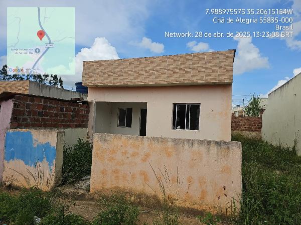 Vende-se em Cha De Alegria-PE  Casa, 57.81 de área total, 57.81 de área privativa, 127.50 de área do terreno,  2_qto(s), a.serv, WC, 1_sala(s), cozinha, Terraco.