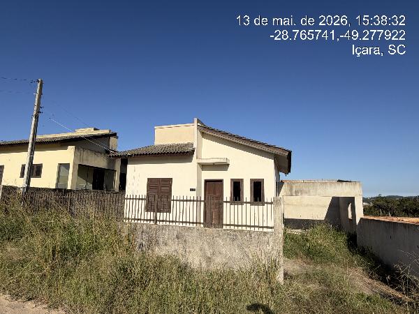 Vende-se em Icara-SC  Casa, 74.87 de área total, 50.87 de área privativa, 190.52 de área do terreno,  2_qto(s), a.serv, WC, 1_sala(s), cozinha.