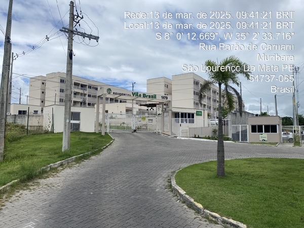 Vende-se em Sao Lourenco Da Mata-PE  apto, 61.31 de área total, 46.35 de área privativa,  2_qto(s), a.serv, WC, 1_sala(s), cozinha, Terraco.