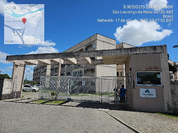 Vende-se em Sao Lourenco Da Mata-PE  apto, 66.55 de área total, 45.90 de área privativa,  2_qto(s), a.serv, WC, 1_sala(s), cozinha, Terraco.