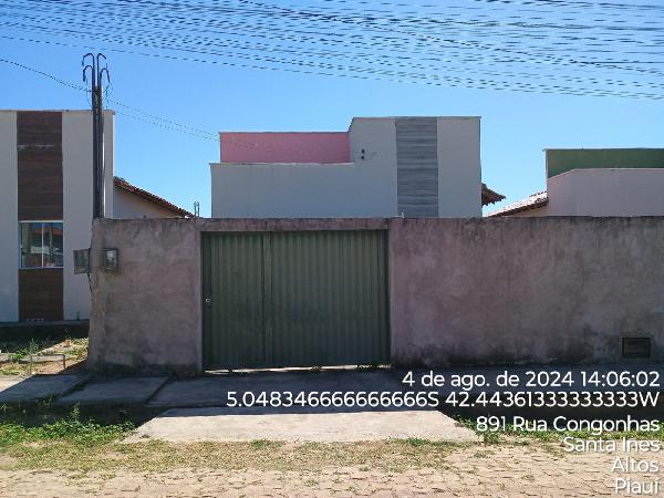 Vende-se em Altos-PI  Casa, 58.94 de área privativa, 227.50 de área do terreno,  2_qto(s), varanda, WC, 1_sala(s), cozinha.