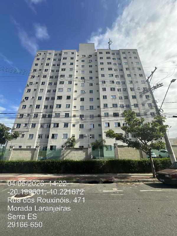 Vende-se em Serra-ES  apto, 67.94 de área total, 42.37 de área privativa,  2_qto(s), a.serv, WC, 1_sala(s), cozinha, 1_vaga(s) de garagem.