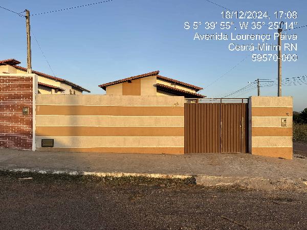 Vende-se em Ceara-Mirim-RN  Casa, 45.16 de área total, 45.16 de área privativa, 200.00 de área do terreno.