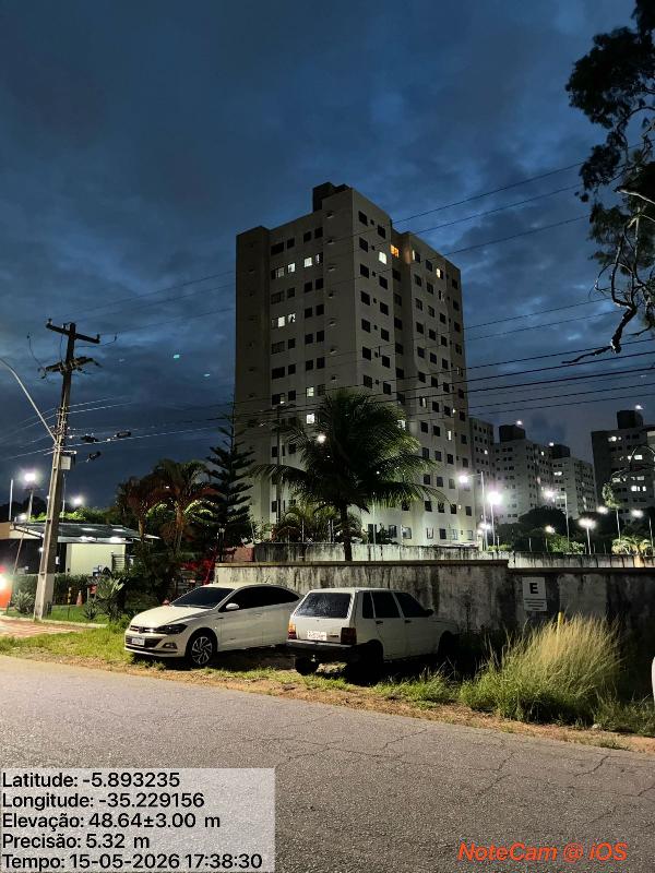 Vende-se em Parnamirim-RN  apto, 52.92 de área total, 44.43 de área privativa,  2_qto(s), a.serv, WC, 1_sala(s), cozinha, 1_vaga(s) de garagem.