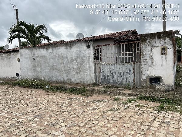 Vende-se em Ceara-Mirim-RN  Casa, 50.33 de área total, 50.33 de área privativa, 160.00 de área do terreno,  2_qto(s), a.serv, WC, 1_sala(s), cozinha.