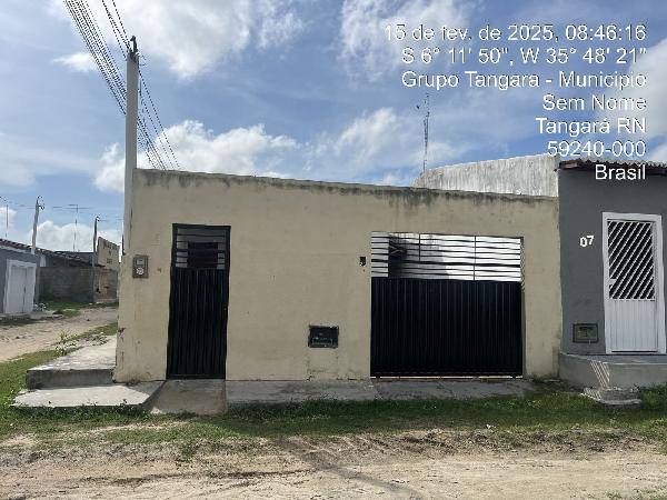 Vende-se em Tangara-RN  Casa, 55.00 de área total, 59.13 de área privativa, 125.20 de área do terreno,  2_qto(s), a.serv, WC, 1_sala(s), cozinha, 1_vaga(s) de garagem.