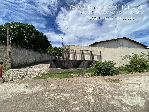 Vende-se em Ceara-Mirim-RN  Casa, 95.01 de área total, 60.37 de área privativa, 165.12 de área do terreno,  2_qto(s), a.serv, WC, 1_sala(s), cozinha.