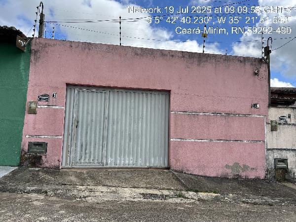 Vende-se em Ceara-Mirim-RN  Casa, 133.33 de área total, 58.41 de área privativa, 133.33 de área do terreno,  2_qto(s), a.serv, WC, 1_sala(s), cozinha.