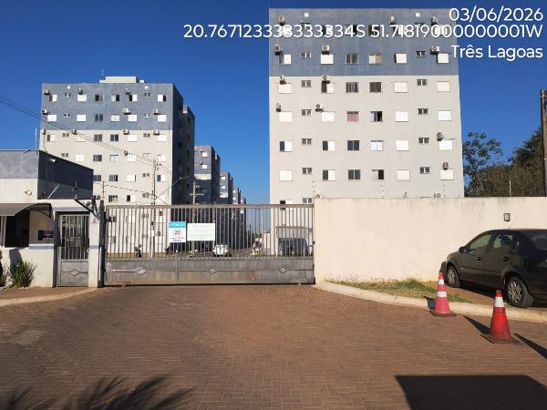 Vende-se em Tres Lagoas-MS  apto, 54.58 de área total, 54.58 de área privativa,  2_qto(s), a.serv, WC, 1_sala(s), cozinha, 1_vaga(s) de garagem.