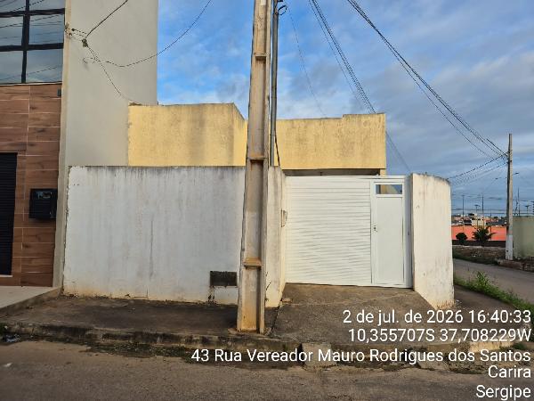 Vende-se em Carira-SE  Casa, 110.00 de área total, 99.80 de área privativa, 155.65 de área do terreno,  3_qto(s), a.serv, WC, 1_sala(s), cozinha.