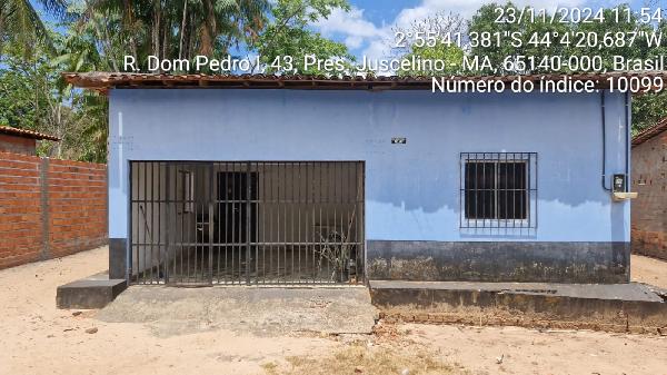 Vende-se em Presidente Juscelino-MA  Casa, 106.79 de área privativa, 450.00 de área do terreno,  2_qto(s), a.serv, WC, 1_sala(s), cozinha, Terraco, 1_vaga(s) de garagem.