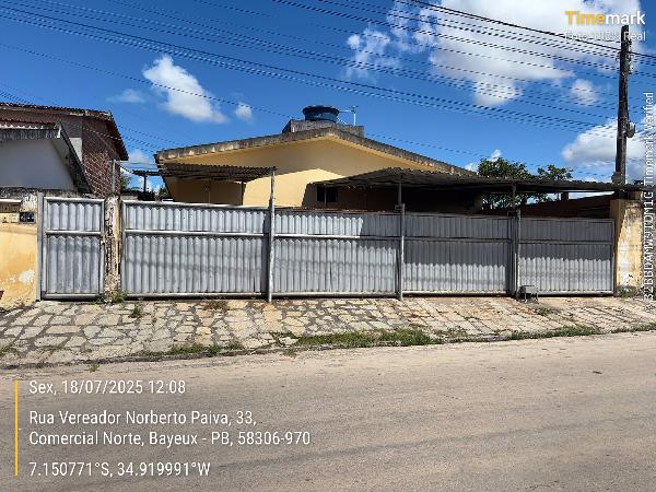 Vende-se em Bayeux-PB  Casa, 61.92 de área total, 46.58 de área privativa, 83.60 de área do terreno,  2_qto(s), a.serv, WC, 1_sala(s), cozinha, Terraco, 1_vaga(s) de garagem.