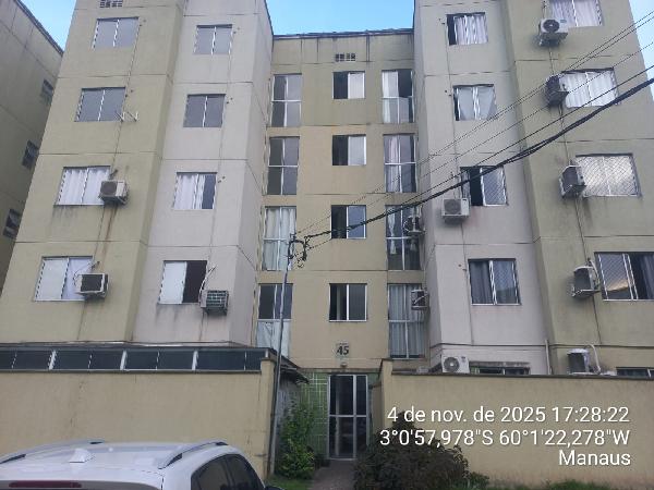 Vende-se em Manaus-AM  apto, 83.86 de área total, 42.40 de área privativa,  2_qto(s), a.serv, WC, 1_sala(s), cozinha.