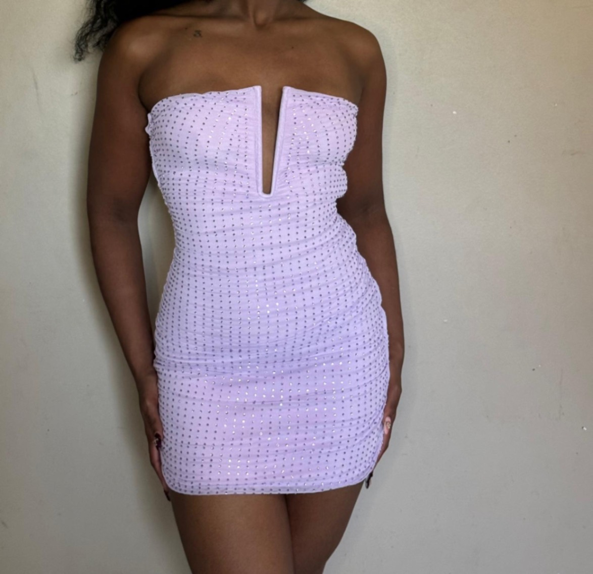 Robe Boohoo Bodycon Mini – Bordeaux, Taille 8, Neuve Avec étiquettes