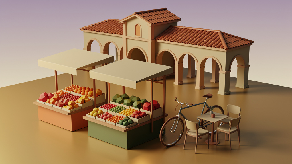 3D Render style blog post headers