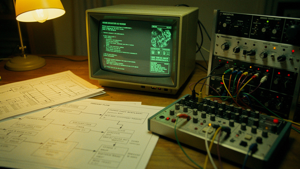 Retro style generated image