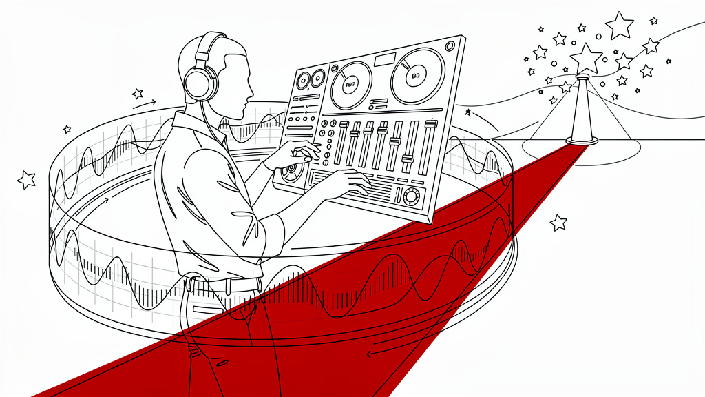 Line Art style landing page hero images