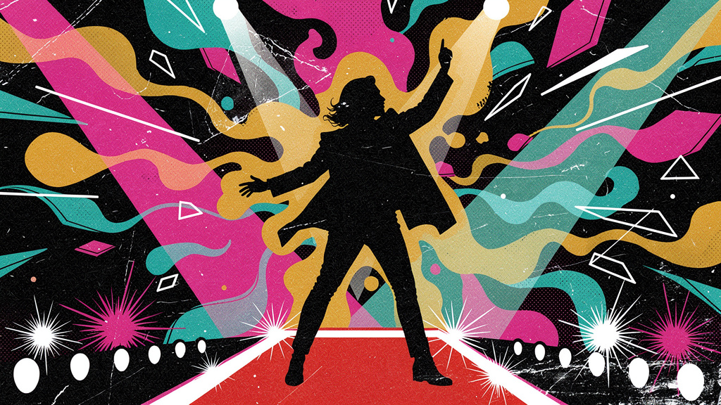 Pop Art style landing page hero images