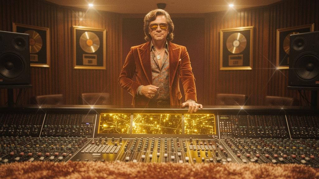 Retro style landing page hero images