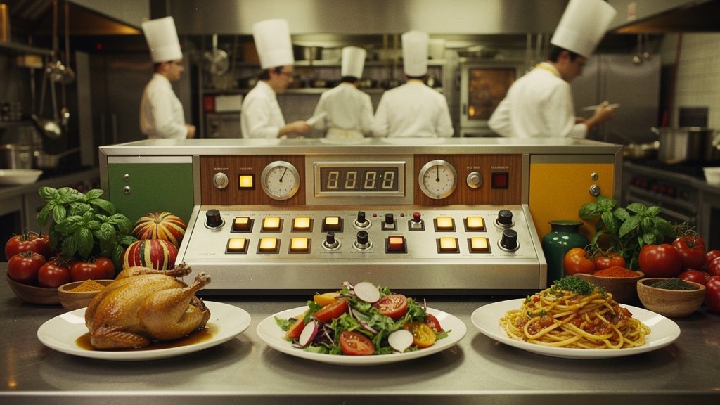 Retro style landing page hero images