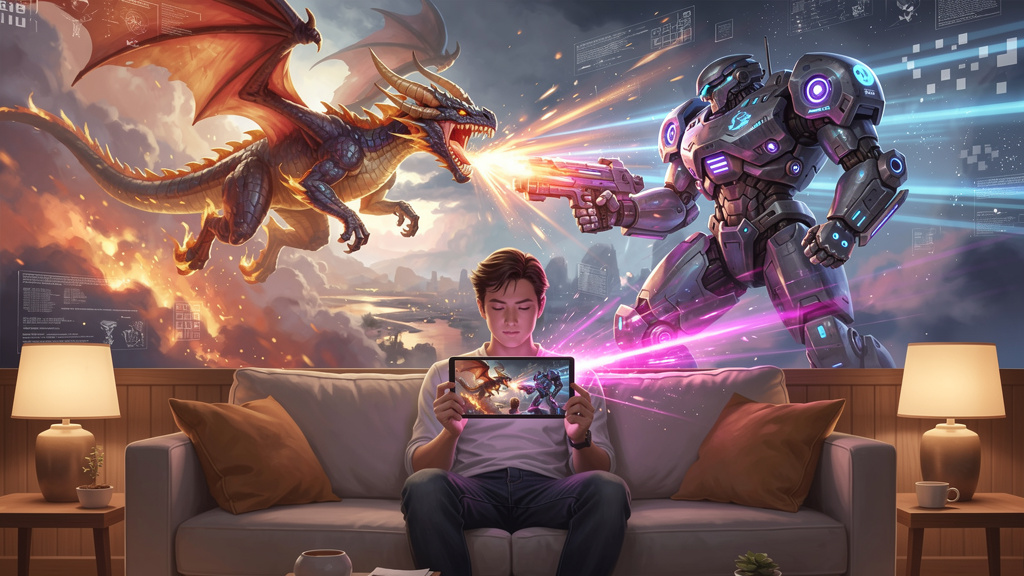 Illustration style landing page hero images